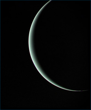 Uranus vue lors du survol de la sonde Voyager 2
